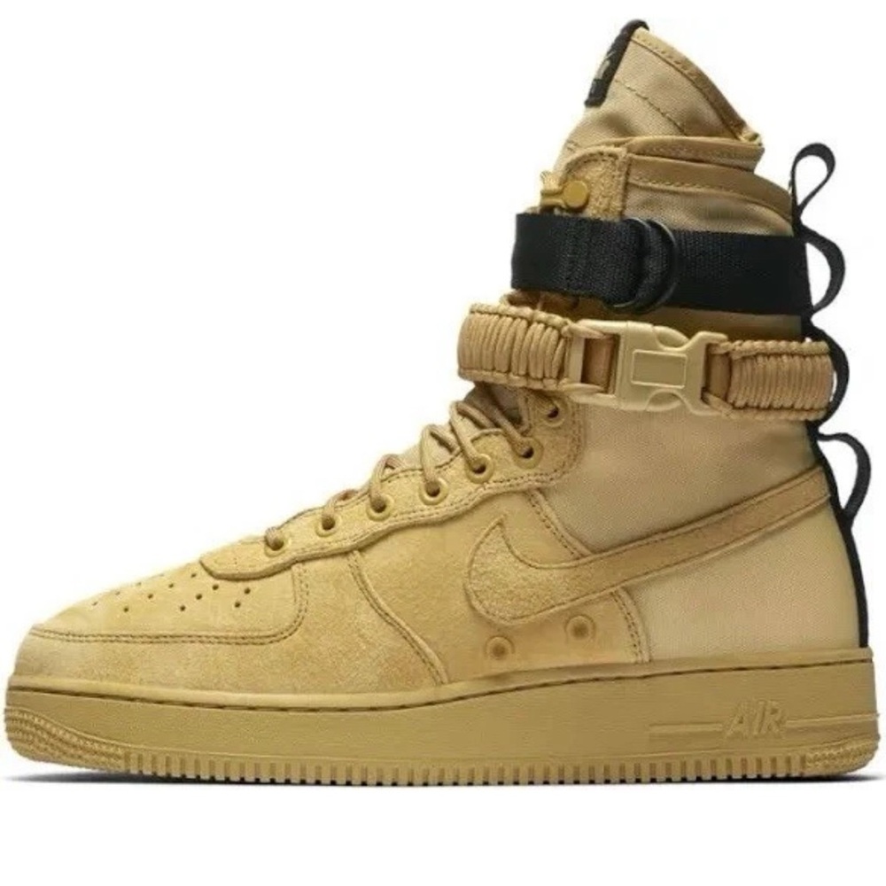 NIKE SF AIR FORCE ONE HIGH TOP WHEAT/CLUB GOLD BOOT MEN’S SIZE 11.5 (2016-2017)